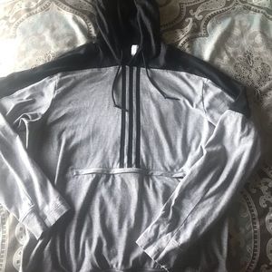 Adidas hooded sweatshirt. Zipper front pocket